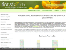 Tablet Screenshot of floristik21.de